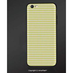 Compatible with iPhone 6 Ultra Slim Shockproof TPU Back Cover for iPhone 6S,Kitchen Decor,Vintage Style Checkered Pattern Picnic Design Kitchenware Xmas Cafe Cloth Image Art,Yellow White