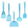 5-Pieces Nylon Kitchenware Creative Insulating Silicone Cookware Cooking/Non-Stick And Heat Resistant Cook Tools/Incluing Potato Masher,Spatula,Soup Spoon,Turner And Ladle