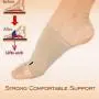 Complexion & Black(2 Pair) -Compression Arch Support Sleeves,Cushioned Soft Elastic Reusable Gel Pad Fabric Socks for Flat Foot Pain Relief Plantar Fasciitis Heel Spurs