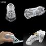 LOKFCOU Sweatshirt Silicone Male Pēnnìs Ring Chastity Device Chastity Cage Lock Flirting sexxs Toy cocdilldóS Black Long