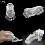 LOKFCOU Sweatshirt Silicone Male Pēnnìs Ring Chastity Device Chastity Cage Lock Flirting sexxs Toy cocdilldóS Black Long