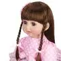 PURSUEBABY Beautiful 24 inch Vinyl Reborn Baby Dolls for Girls Melinda with Long Brown Hair Real Life Baby Reborn Toddler Girl Dolls for Christmas with Gift Box