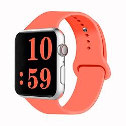 VATI Sport Band Compatible for Apple Watch Band 38mm 40mm 42mm 44mm, Soft Silicone Sport Strap Replacement Bands Compatible with 2019 Series 5 iWatch Apple Watch Series 4/3/2/1, Sport, Nike+, Edition