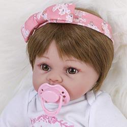 ENA Reborn Baby Doll Realistic Silicone Vinyl Baby 21 inch Weighted Soft Body Lifelike Doll Gift Set for Ages 3+