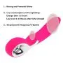 Vibrator, Oomph! Butterfly 16-Frequency 3-Speed Vibration USB Rechargeable Silicone G-spot and Clitoris Massager AV Vibe Female Masturbation Toy - Rosy