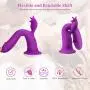 Thrusting Tongue Vibrator with Powerful Thrusting Actions 10 Vibration Modes for G Spot Clitoris Stimulation, UTIMI Waterproof Dildo G-spot Vibrator Personal Sex Toy for Women, Rechargeable Purple