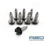 RSD Never Rust License Plate Screws for Domestic Cars & Trucks Black Stainless (Never Rust)