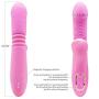 USB Rechargeable Handheld Sucking Wand Massager with Heating Function Waterproof Silicone Powerful Wireless 3 in 1 Vibrating and Sucking Modes Vibrant Toy(Pink)