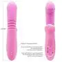 USB Rechargeable Handheld Sucking Wand Massager with Heating Function Waterproof Silicone Powerful Wireless 3 in 1 Vibrating and Sucking Modes Vibrant Toy(Pink)