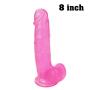 Realistic Dildo Penis with Strong Suction Cup for Hands-Free Play DIORANGE Sex Toy for Women Vaginal G-spot and Anal Play 8 inch Odorless Flexible (Pink)