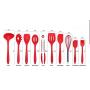 WSZZF311 Cooking Appliance Set Kitchenware Silicone Heat Resistant Kitchen Cooking Utensils Non-Stick Baking Tool Cooking Tool Sets (Red,Black,Green) 3Color 10 Pcs,Green