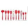 WSZZF311 Cooking Appliance Set Kitchenware Silicone Heat Resistant Kitchen Cooking Utensils Non-Stick Baking Tool Cooking Tool Sets (Red,Black,Green) 3Color 10 Pcs,Red