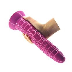 FAAK Silicone Huge Dildo 10.6 Anal Toys with Powerful Suction Cup Pagoda Shape Butt Plug Massager Stimulating Bumpy Pink Anal Dildo Big Penis for Couple Men, Female Masturbation