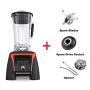 Super Heavy Duty Commercial Professional Power Blender Juicer Food Processor Mixer 3Hp 45000Rpm 2200W 2L Jar,Red Spare Parts,Eu Plug