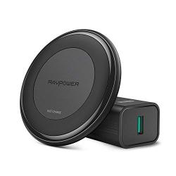 RAVPower Fast Wireless Charger 10W Max with QC 3.0 Adapter, Compatible with iPhone 11/11 Pro/11 Pro Max/Xs MAX/XR/XS/X /8/8 Plus, Galaxy Note 10/ Note10 Plus/S10/S9/S8 and More