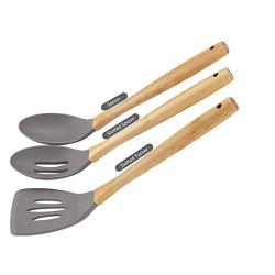 Dozenla Bamboo Handle Silicone Kitchenware Non-stick Pan Shovel Coland Cookware Sets