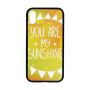 Quotes Decor Rubber Phone Case,Radiant Sunshine Phrase Made with Cute Triangles Dots Ethnic Kitsch Love Artwork Compatible with iPhone XR