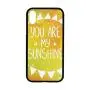 Quotes Decor Rubber Phone Case,Radiant Sunshine Phrase Made with Cute Triangles Dots Ethnic Kitsch Love Artwork Compatible with iPhone XR