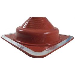 Dektite Premium #5 Red Silicone Metal Roof Pipe Flashing, High Temp, Square Base, Pipe OD 4" to 8"