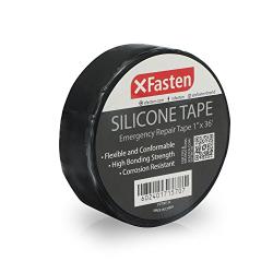 XFasten Silicone Self Fusing Tape 1-Inch x 36-Foot (Black) Silicone Repair Tape