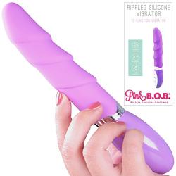 Silicone Rippled Vibrator for G Spot or Clit Stimulation Multi Function Strong Vibrations Sex Toy