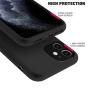ZUSLAB Case for Apple iPhone 11 Silicone Gel Rubber Bumper Cover for iPhone 11 Slim Thin Hard Shell Shockproof Full-Body Protective Case - Black