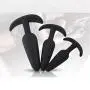 Silicone Trainer Plug Kit Massage Tool Anales Beginners Training Set for Women Men Couple (3PCS Black)
