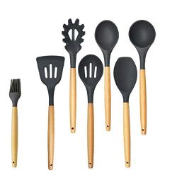 Kitchen Cooking Utensils - Silicone Set - Nonstick Kitchenware Spatula - Kitchen Gadget Set, 7 piece set