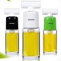 OUNONA 170ml Oil Sprayer - Portable Oil Spray Bottle Vinegar Glass Spraying Bottle Glass Kitchenware for Cooking/BBQ(Black)
