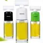 OUNONA 170ml Oil Sprayer - Portable Oil Spray Bottle Vinegar Glass Spraying Bottle Glass Kitchenware for Cooking/BBQ(Black)