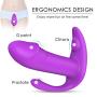 Multi-Speed Wearable Wireless Remote Control Vibrarator Silicone Waterproof Dual Motor USB Rechargeable Adullt Toys for Woman Clearance -Purple
