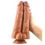 9.8 Inch Realistic Double Layer Silicone Toy with Strong Suction Cup