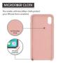 iPhone X Case Silicone, iPhone X Silicone Case, Xperg Slim Liquid Silicone Gel Rubber Shockproof Case Soft Microfiber Cloth Lining Cushion Compatible with iPhone X 5.8 inch (2017), Pink Sand