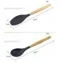 Silicone Kitchen Utensils Set 9 Piece Cooking Utensils Natural Wooden Handle Heat Resistant Non-Stick Pan Kitchenware Cookware Set Best Food Grade Silicon