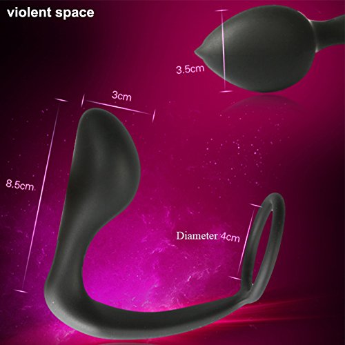 Argus Clothing Ltd.Violent space Silicone Male Prostate Massager Cock Ring Anal Sex Toys Butt Plug For Men Delay Penis Ring cockings Sex Products