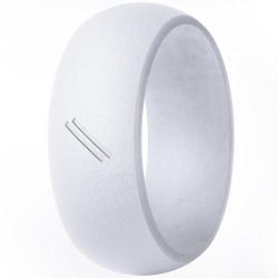 ThunderFit Silicone Wedding Ring for Men, Rubber Wedding Band - 8.7mm Wide