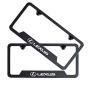 2pcs License Plate Stainless Steel Frame for Lexus Logo,Applicable to US Standard car License Frame,with Carbon Fiber Textured Glossy Finish,Improve Your car