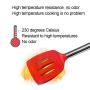 7 Pieces of Silicone Kitchen Utensils, Non-Stick Pan, Silicone Utensils and Stainless Steel Cooking Spoon Shovel, Kitchenware