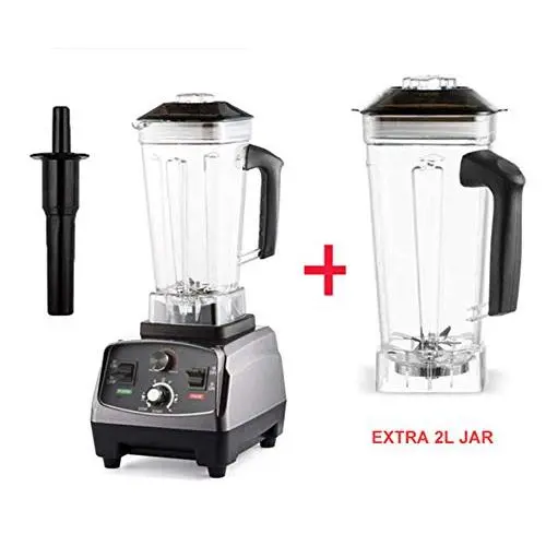 Professional 3Hp Automatic Timer Blender Mixer Juicer Fruit Food Processor Ice Smoothies Maker 2L Jar 2200W,With Extra Jar,Au Plug