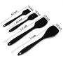 Cooking Utensils Set - 10 Piece Silicone Kitchen Spatula Set - Black Professional Cooking Utensils - Nonstick Silicone and Heat Resistant Kitchenware