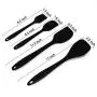 Cooking Utensils Set - 10 Piece Silicone Kitchen Spatula Set - Black Professional Cooking Utensils - Nonstick Silicone and Heat Resistant Kitchenware