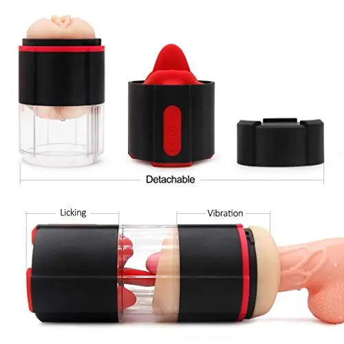 SHOOPPEE 2-in-1 Throat Automatic Piston Telescopic Rotate Six Toys Hands Free Oral Sucking Cup Endless Pleasure Toys for Men Relax Muscle,Sexy Underwear T-Shirt