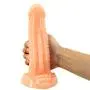 6.9 Inch Realistic Double Layer Silicone Toy with Strong Suction Cup