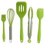 LDGR Pancake Spatula Silicone 10 Pcs Kitchenware Heat Resistant Kitchen Cooking Utensils Non-Stick Baking Tool Cooking Tool Sets