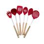 JunbosiKitchenware Silicone Kitchenware Set Non-Stick Cookware Silicone Kitchenware Set Green Cooking Shovel Spoon Tool