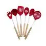 JunbosiKitchenware Silicone Kitchenware Set Non-Stick Cookware Silicone Kitchenware Set Green Cooking Shovel Spoon Tool