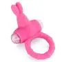 LEADO Adult Mini Penis Rings Silicone Rabbit Vibrator Cock Ring Sex Toys for Men/Women-Pink