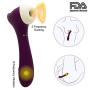 Wireless Waterproof Handheld Wand Massager with Heating Mode - Medical Silicone,USB Rechargeable,Powerful but Quiet Sucking Toys