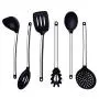 6 Pcs Kitchenware Silicone Kitchen Utensils Set Heat Resistant Cooking Tools In Color Black Kitchen Helper Hot Sale,Kt009