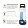 REUZBL Bottle Bumper Silicone Sleeve Protector with Handle for Yeti Rambler Flask, 26oz 36oz